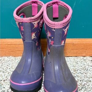 Kids BOGS Purple Unicorn winter Boots
